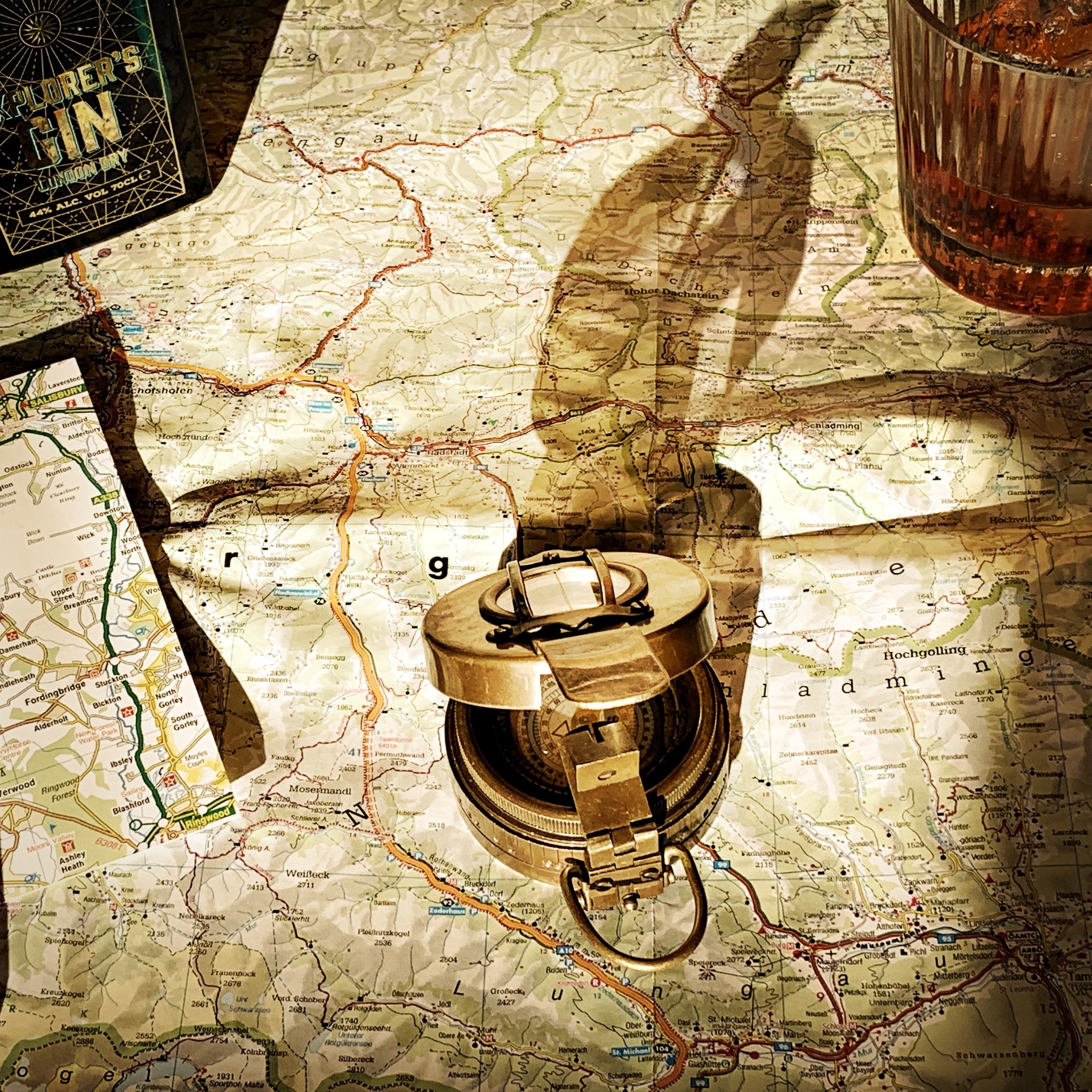 Explorer's Gin Downton Distillery Compass