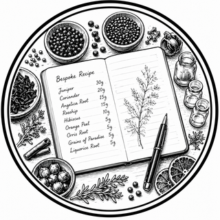 Recipe book with botanicals around it