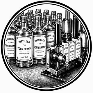 Bottles with labels and labelling machine