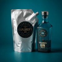 Gin | Explorer's Starter Pack | Bottle + Refill Pouch - Downton Distillery UK