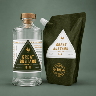 Gin | Great Bustard Starter Pack | Bottle + Refill Pouch - Downton Distillery UK