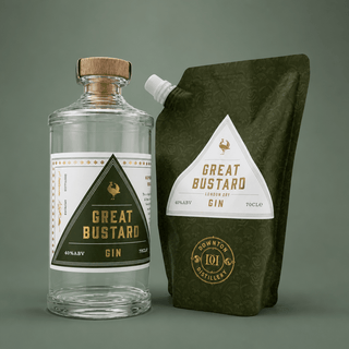 Gin | Great Bustard Starter Pack | Bottle + Refill Pouch - Downton Distillery UK