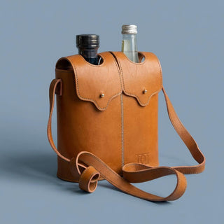 Leather | Double Explorer's Bottle Pouch - Downton Distillery UK
